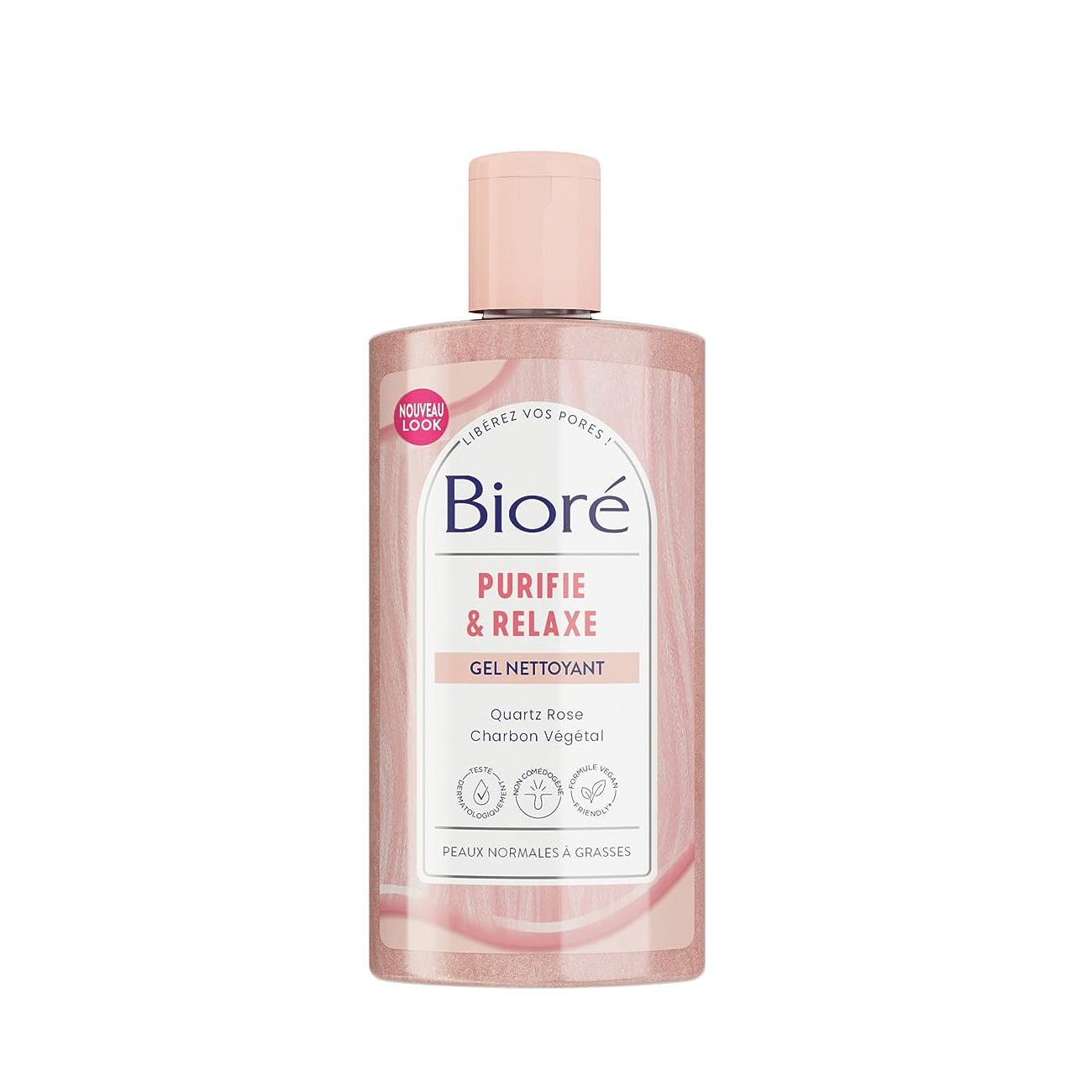 Bioré Gel Nettoyant Quartz Rose & Charbon – Double Action | BintaBeauty