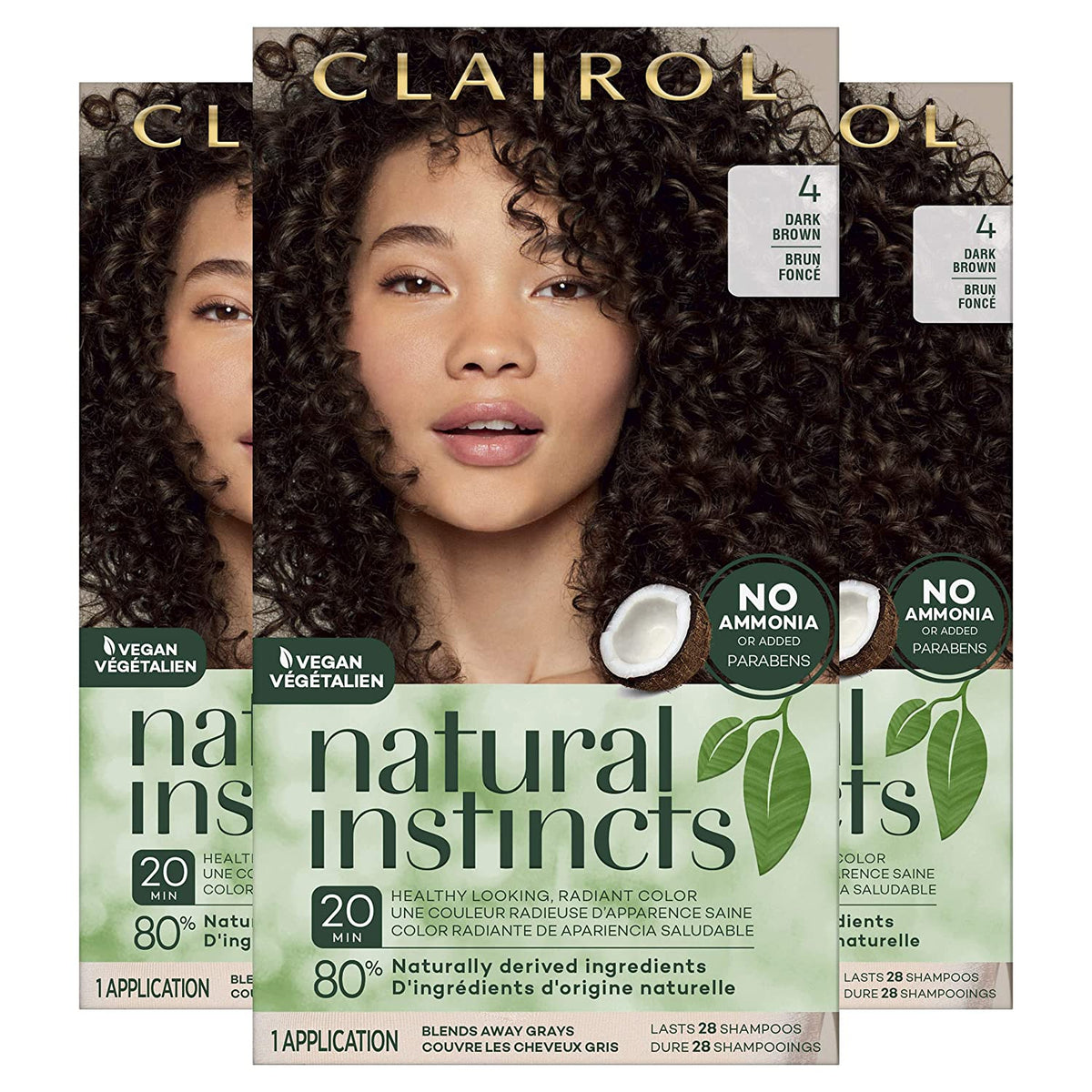 Clairol Natural Instincts - Colorant Cheveux - N4 Brun Foncé