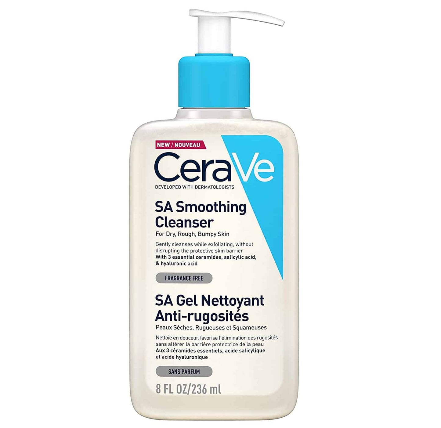 CeraVe Gel Nettoyant SA Anti-Rugosités – Peaux Sèches
