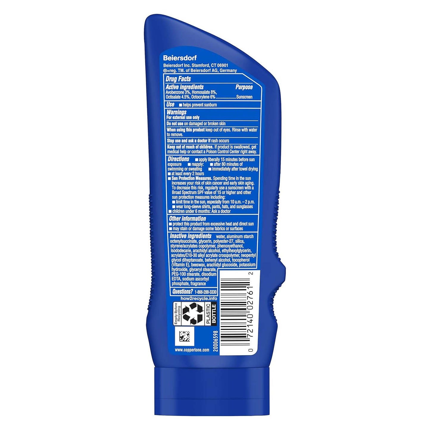 Coppertone SPORT Lotion Solaire SPF 30 200ml – Résistante Eau