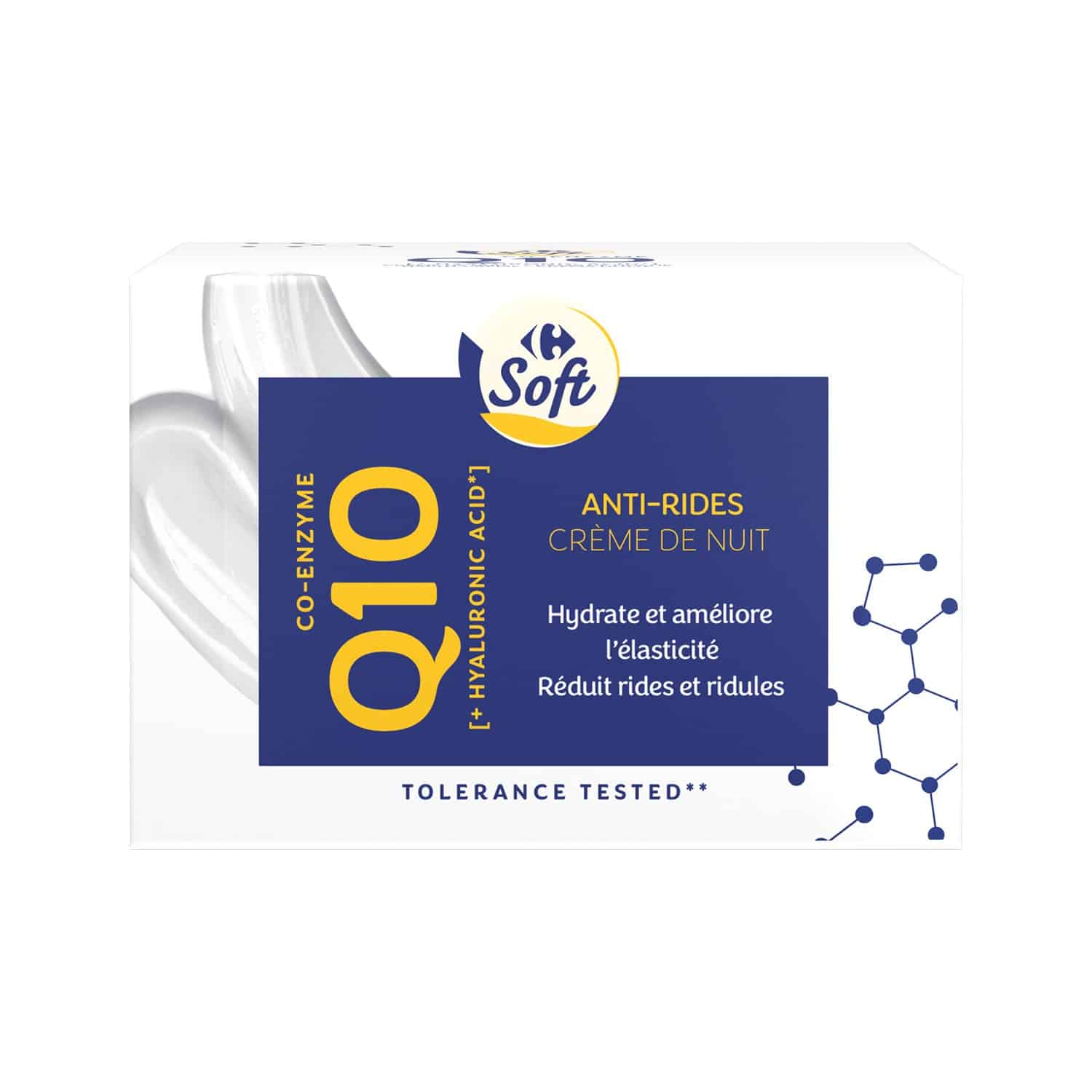 Carrefour Soft Crème de nuit anti-rides Q10