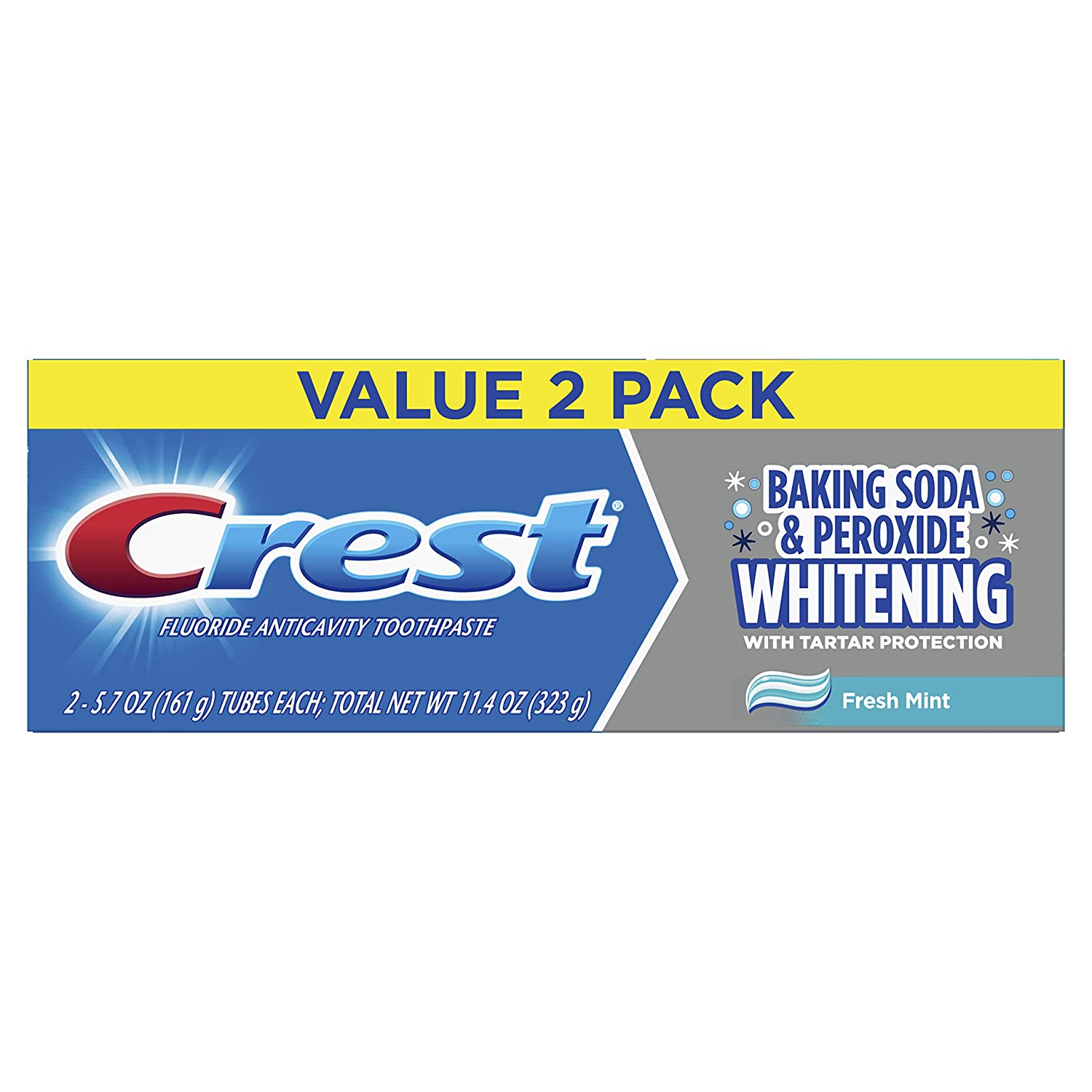 Crest Baking Soda & Peroxide Dentifrice Blanchissant - Pack 2