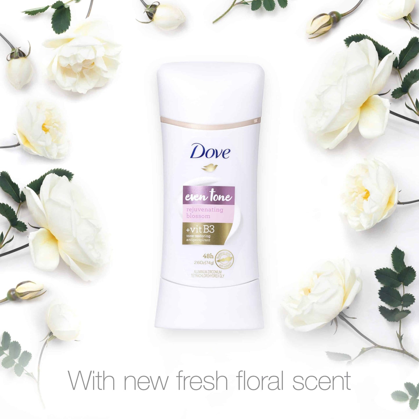 DOVE Déodorant Stick Anti-Transpirant 48h Rejuvenating Blossom