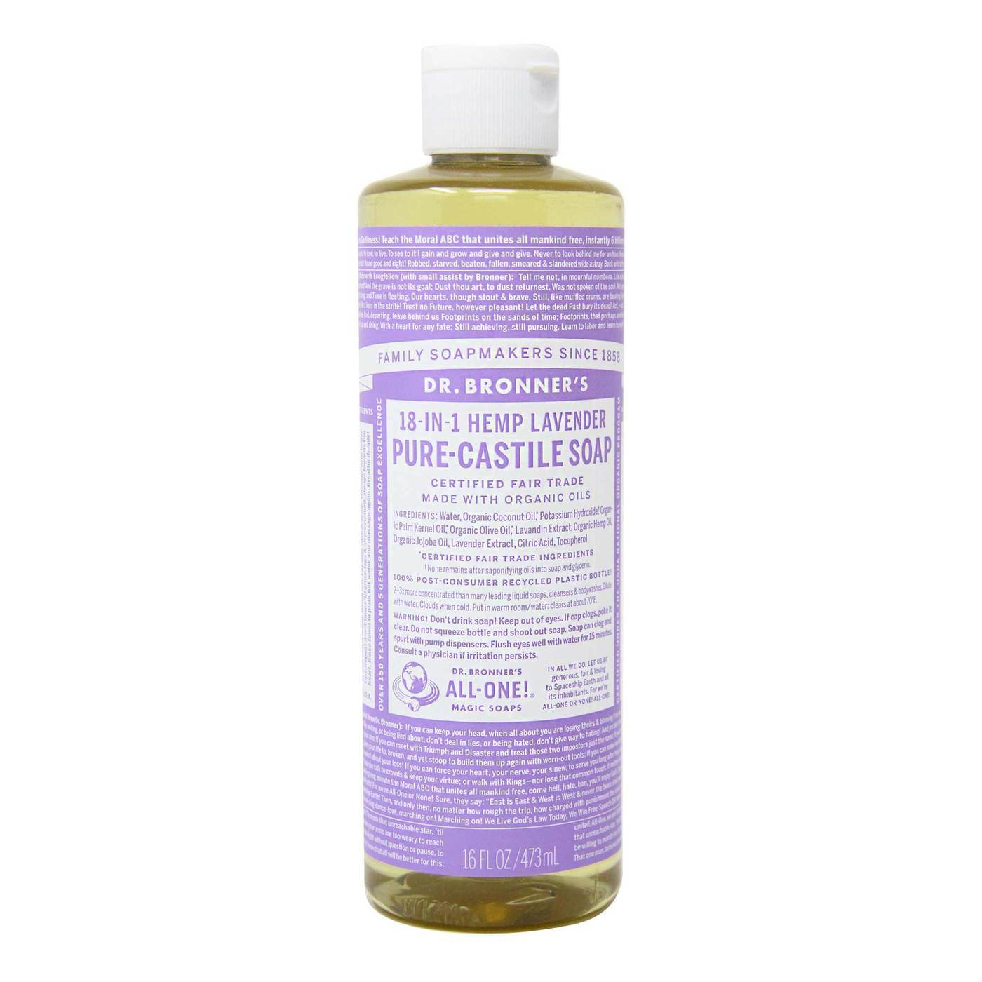Dr. Bronner's Pure Castile Soap – Lavender 473 ml