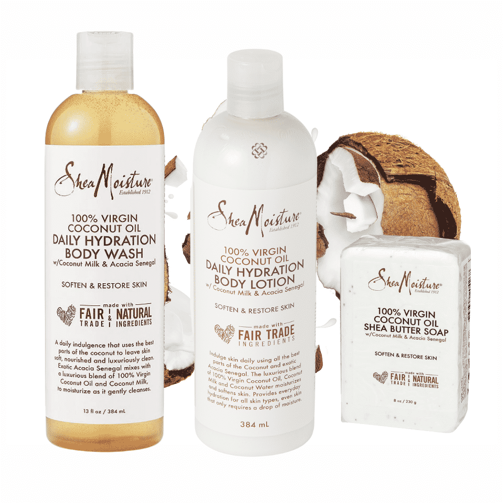 Shea Moisture Virgin Coconut Oil Gamme Corps - 3PCS