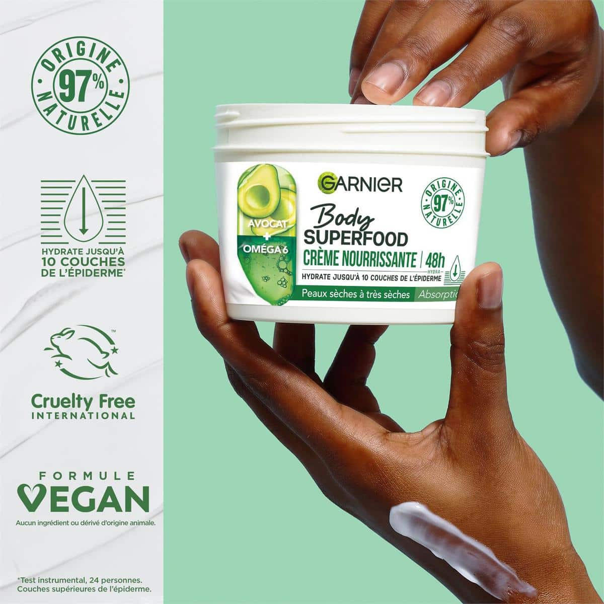 GARNIER Body Superfood Crème nourrissante [Huile d'Avocat + Oméga 6]