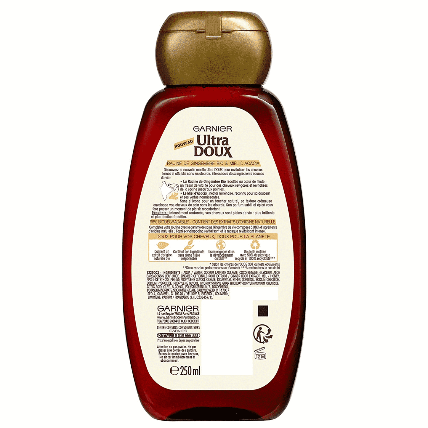 Garnier Ultra doux Shampooing Gingembre de vie