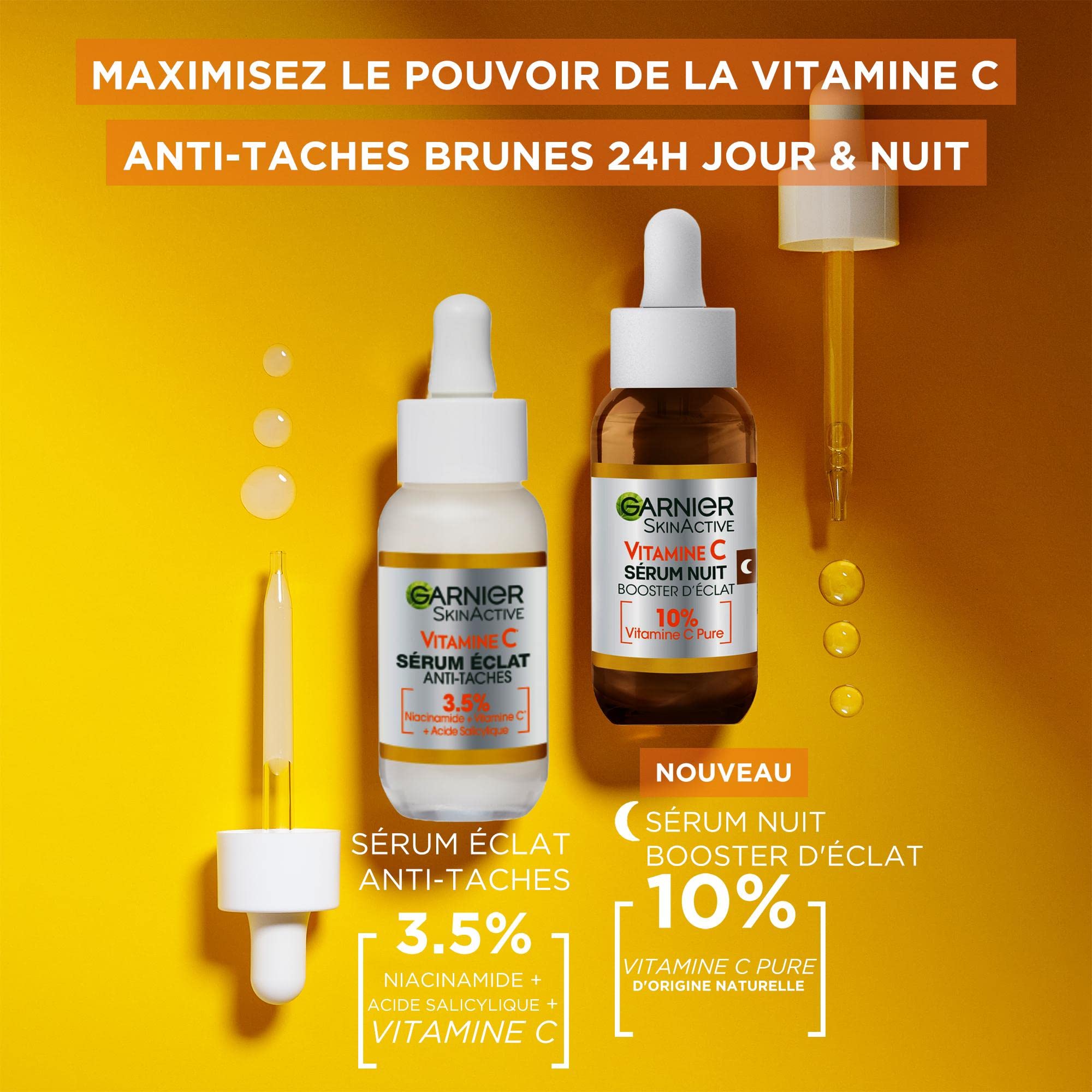 Garnier SkinActive Vitamine C Sérum Nuit Booster d’Éclat