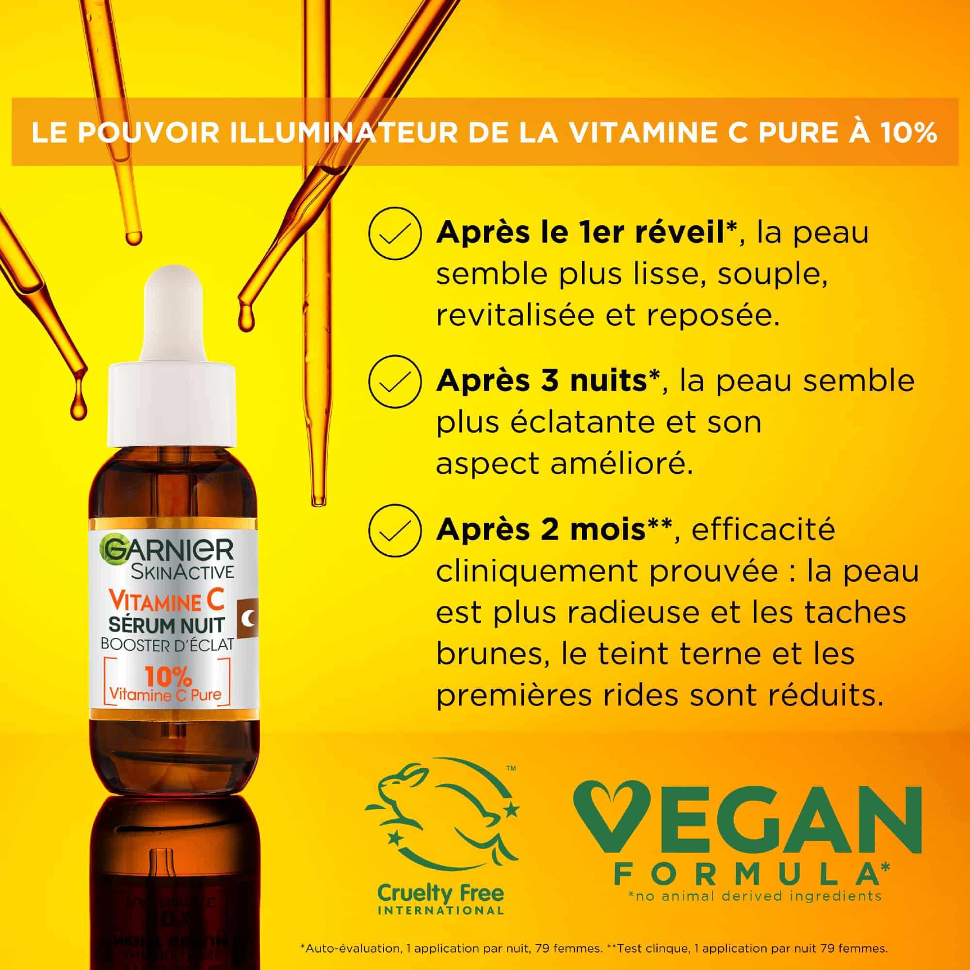 Garnier SkinActive Vitamine C Sérum Nuit Booster d’Éclat