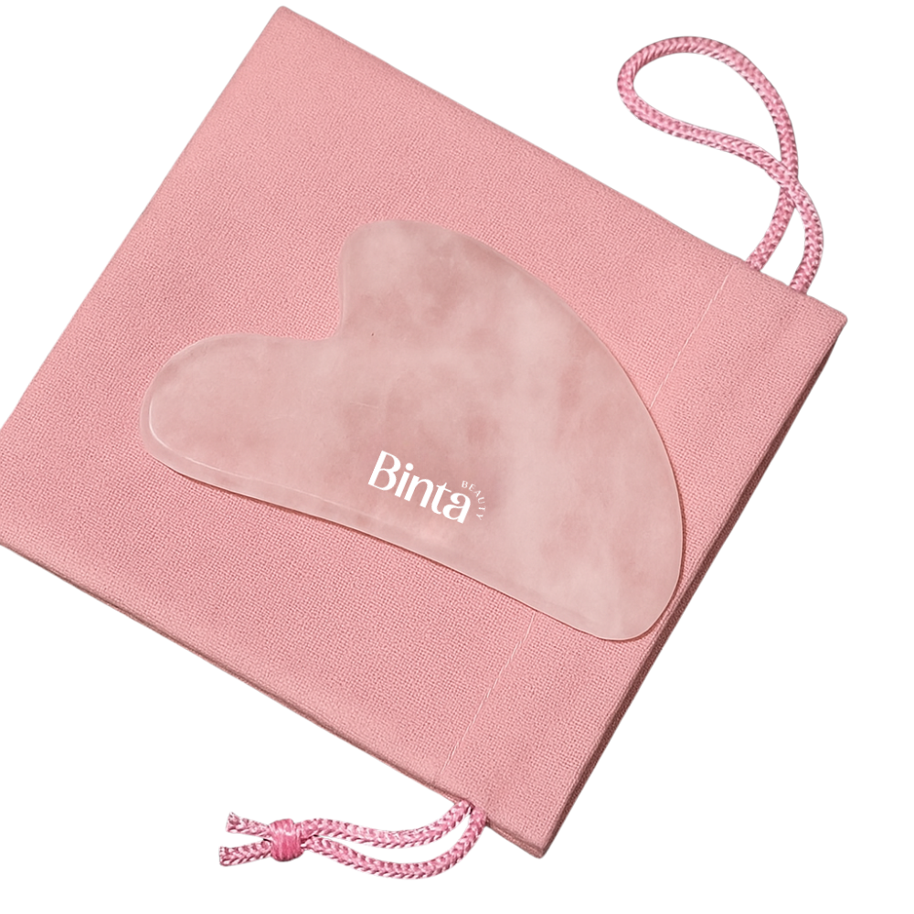 Gua Sha en Quartz Rose – Massage Visage & Cou Anti-âge | BintaBeauty | BintaBeauty