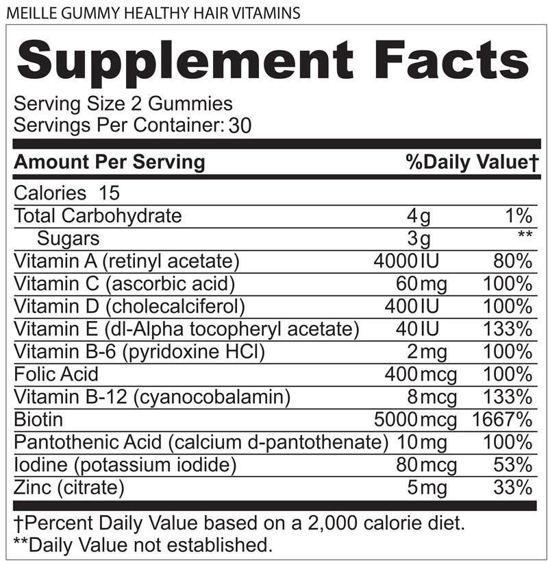 Mielle Vitamines pour cheveux en bonbons gélifiés