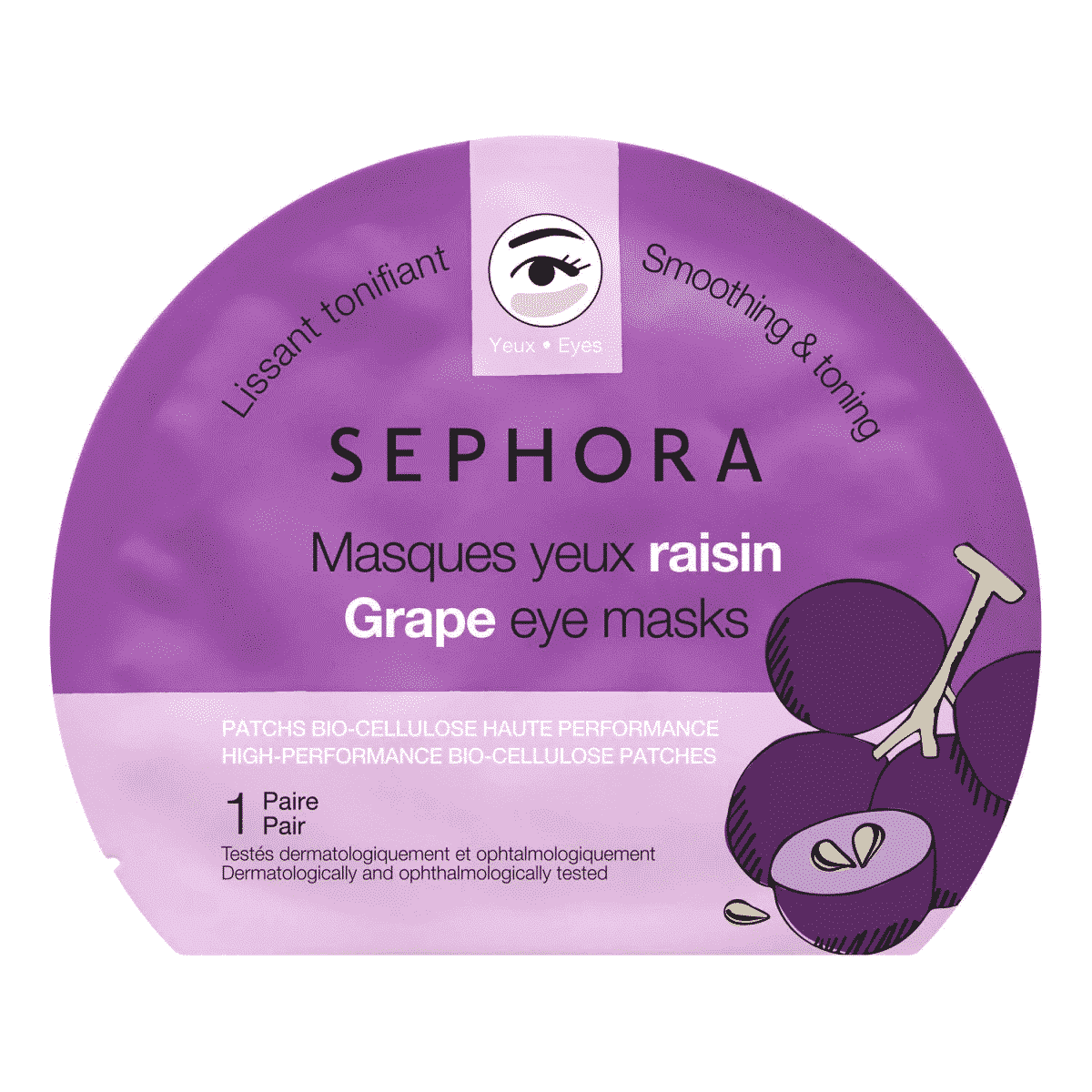 Masques yeux raisin Patch bio-cellulose - Sephora