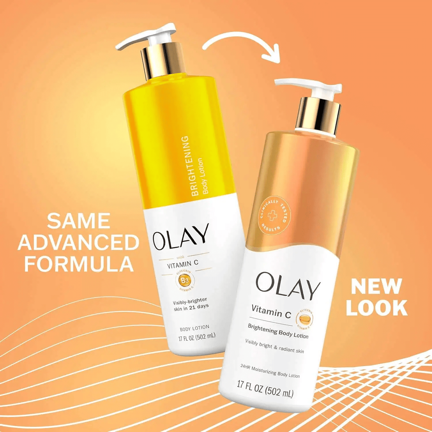 Olay Lotion Corps Eclaircissante et hydratante avec Vitamine C