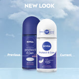 Nivea Protect & Care Roll-On Deodorant 50ml | binta beauty Senegal