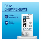 CB12 Boost Eucalyptus White – Chewing-gums Anti-Mauvaise Haleine (Boîte de 10)