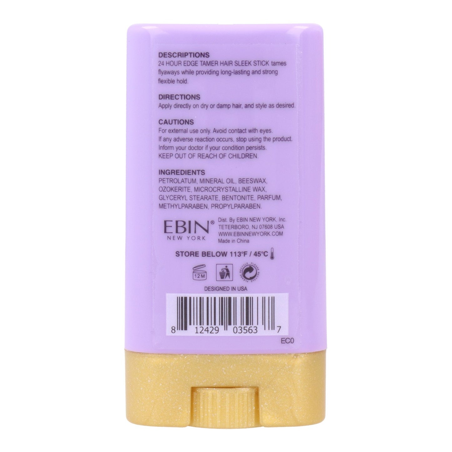 Ebin New York 24hr Edge Sleek Wild Berry Wax 15g