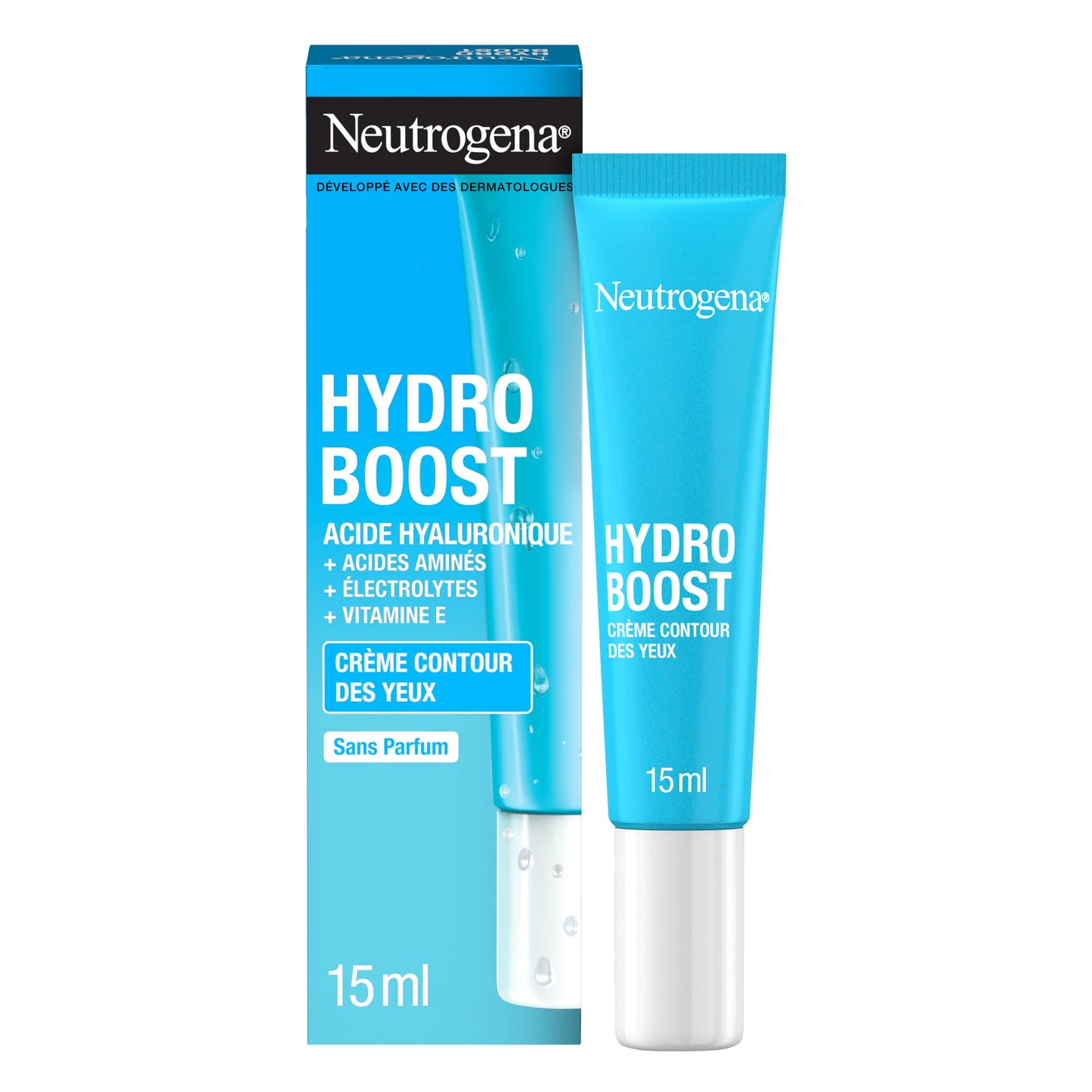 Neutrogena – Hydro Boost soin contour des yeux. Acide Hyaluronique + Acides Aminés + Électrolytes + Vitamine E