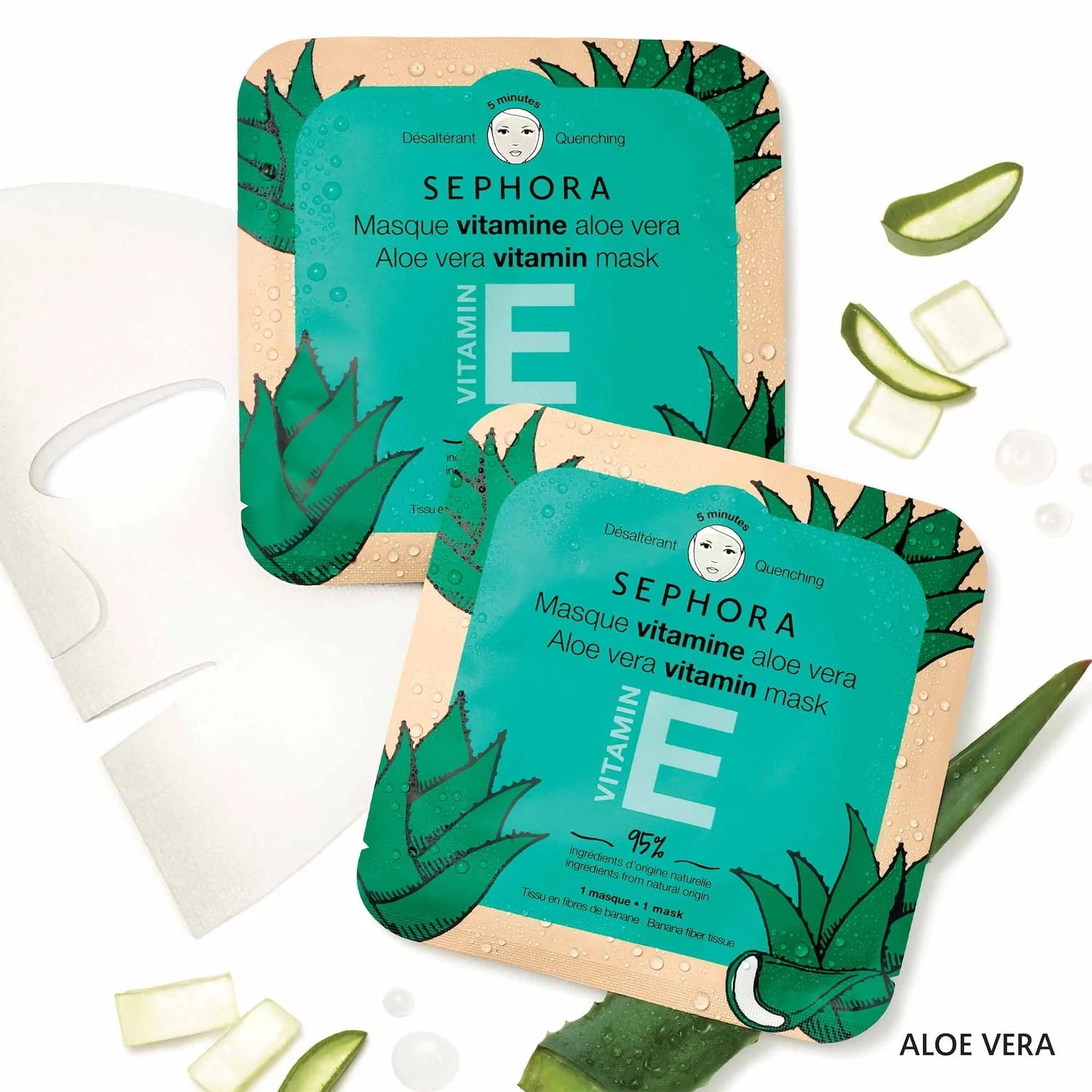 Sephora Masque Tissu Aloe Vera + Vitamine E – Hydratant Visage | BintaBeauty