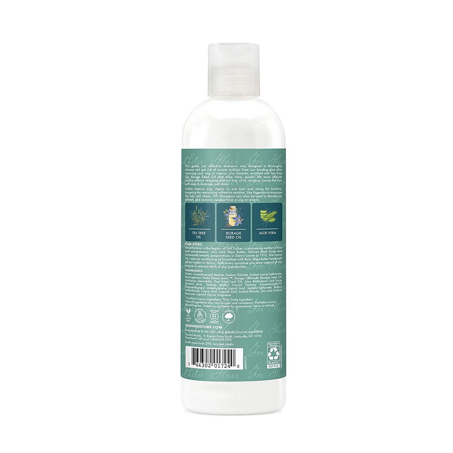 SheaMoisture Residue Remover Shampooing pour Perruques Cheveux Synthétiques et Naturels