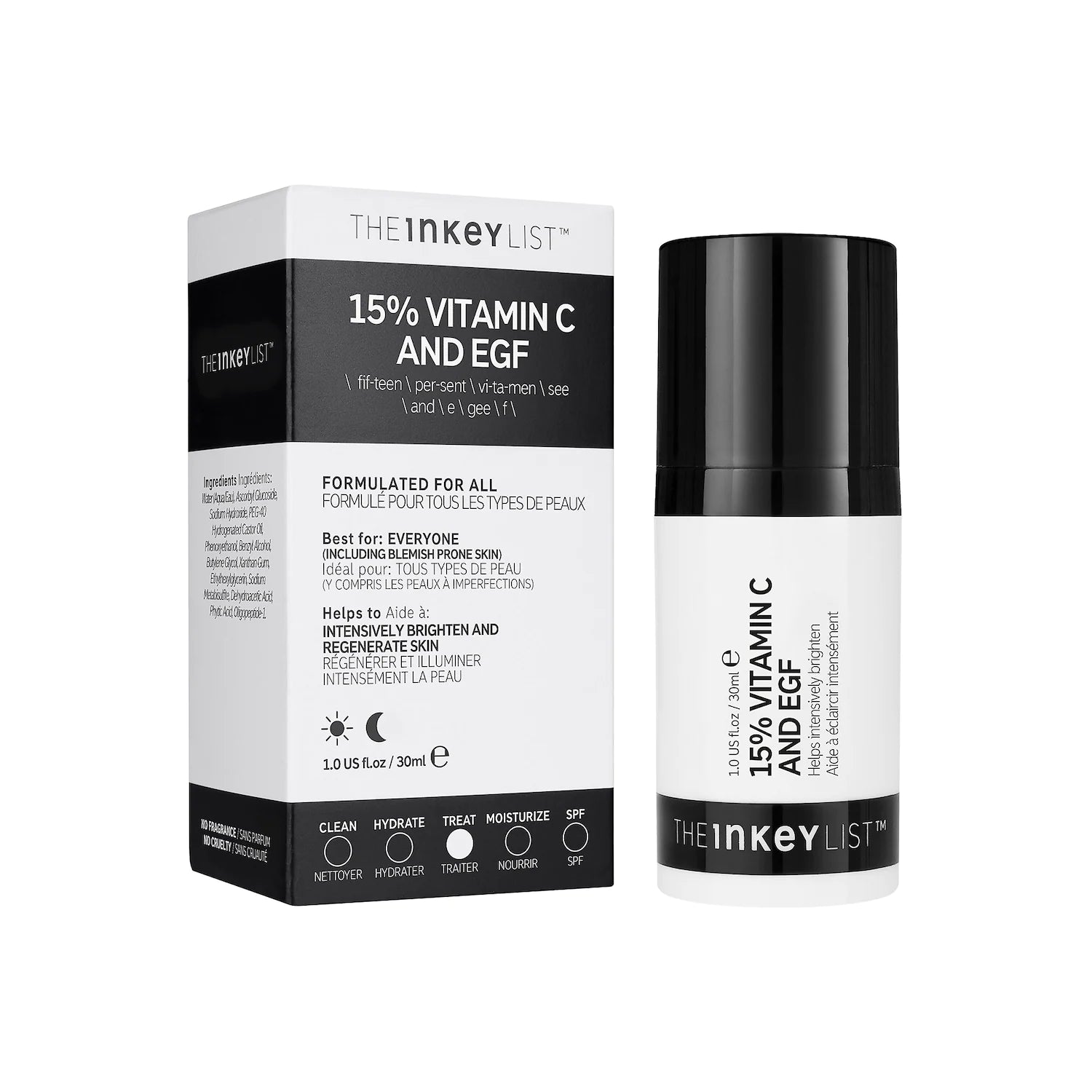 THE INKEY LIST Sérum Éclaircissant EGF & Vitamine C 15 %