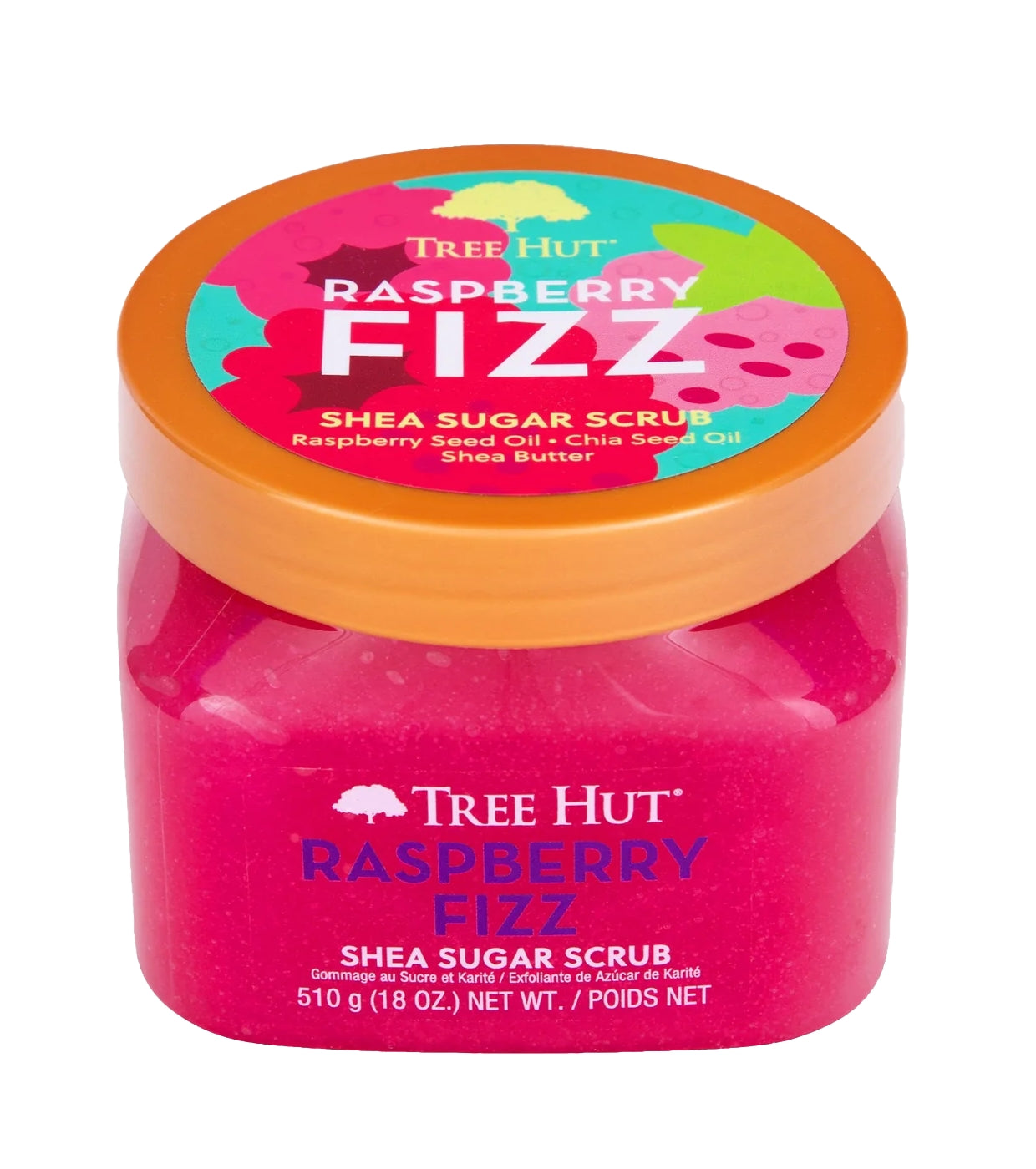 Tree Hut Raspberry Fizz Shea Sugar Scrub 510g - Gommage Corps Framboise, Huile de Chia & Karité | BintaBeauty