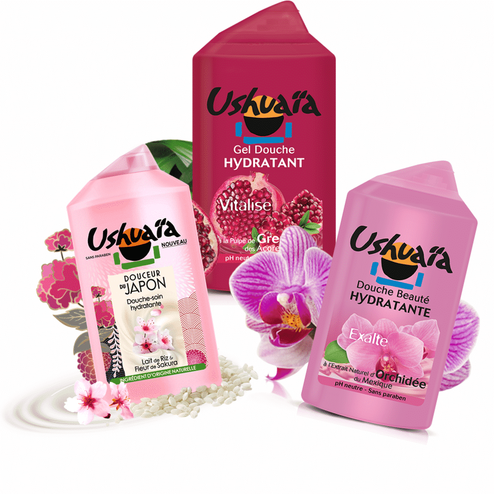 Ushuaïa Gels Douche Trio Orchidées, Riz, Grenade