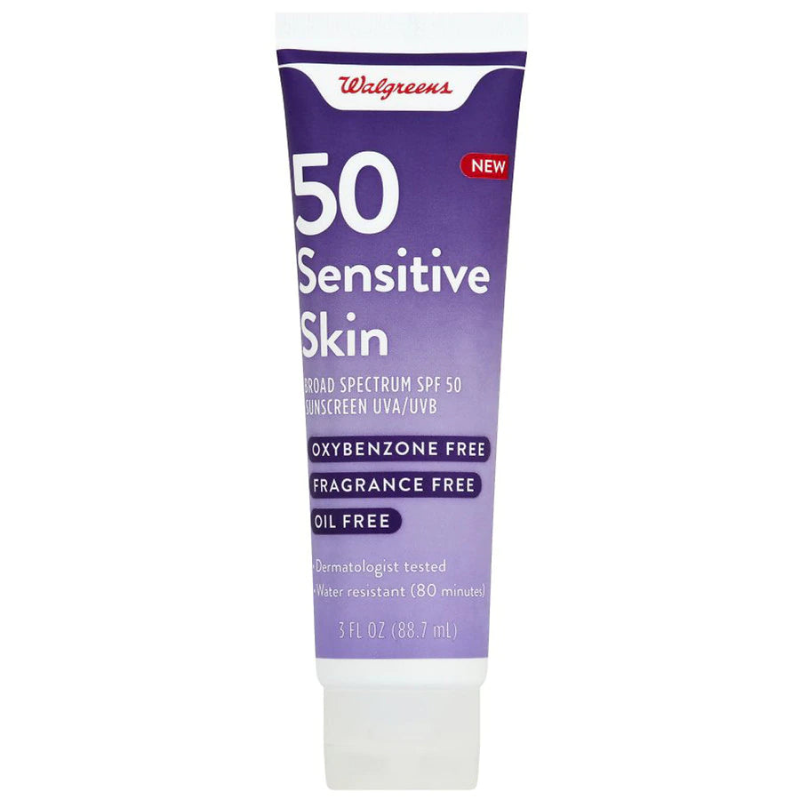 Walgreens Sensitive Sunscreen Lotion SPF 50 Crème solaire
