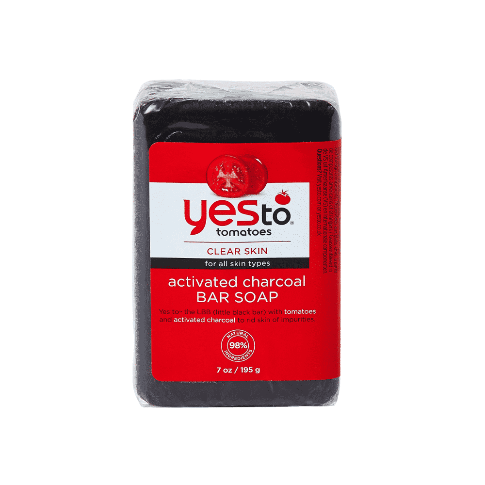 Yes To Tomatoes Activated Charcoal Bar Soap - Savon anti-boutons Visage et Corps