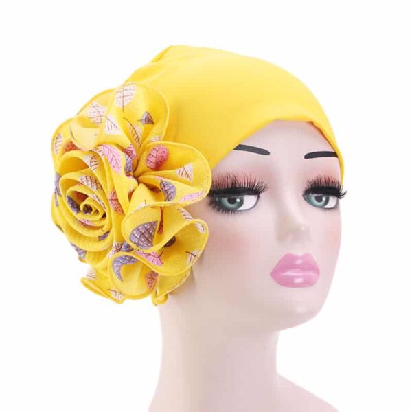 Bonnet Chapeau en Fleur imprimée Chic