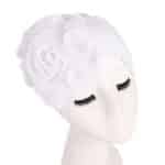 Bonnet Chapeau Fleur uni en fibre de bamboo Chic – Image 3