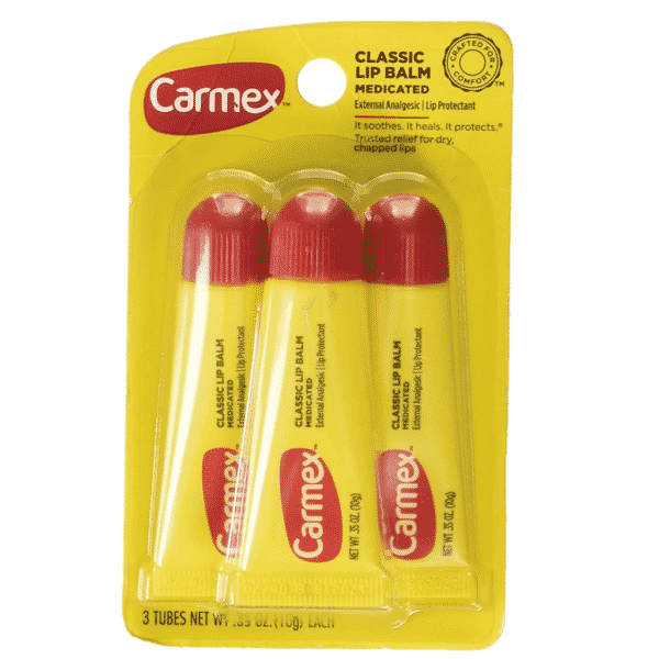 Carmex original Lot de 3 tubes de crème hydratante pour les lèvres