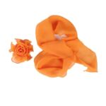 Foulard en Crêpe avec Fleur détachable – Image 4