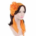 Foulard en Crêpe avec Fleur détachable