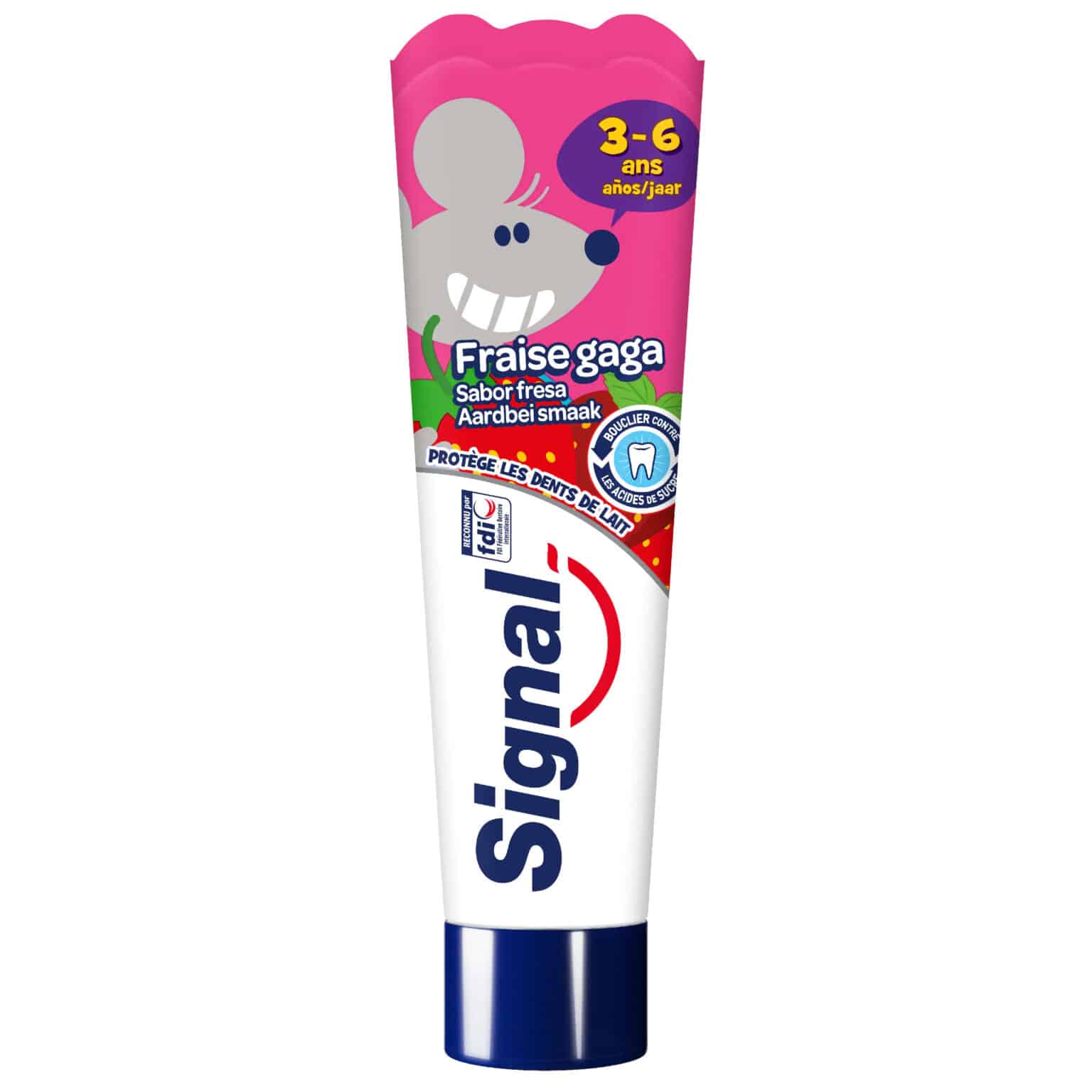 Dentifrice Signal Kids pour enfants de 3 à 6 ans - Fraise – Image 1