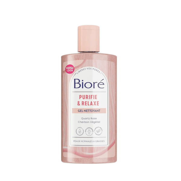 Bioré Gel Nettoyant Purifiant Quartz Rose + Charbon