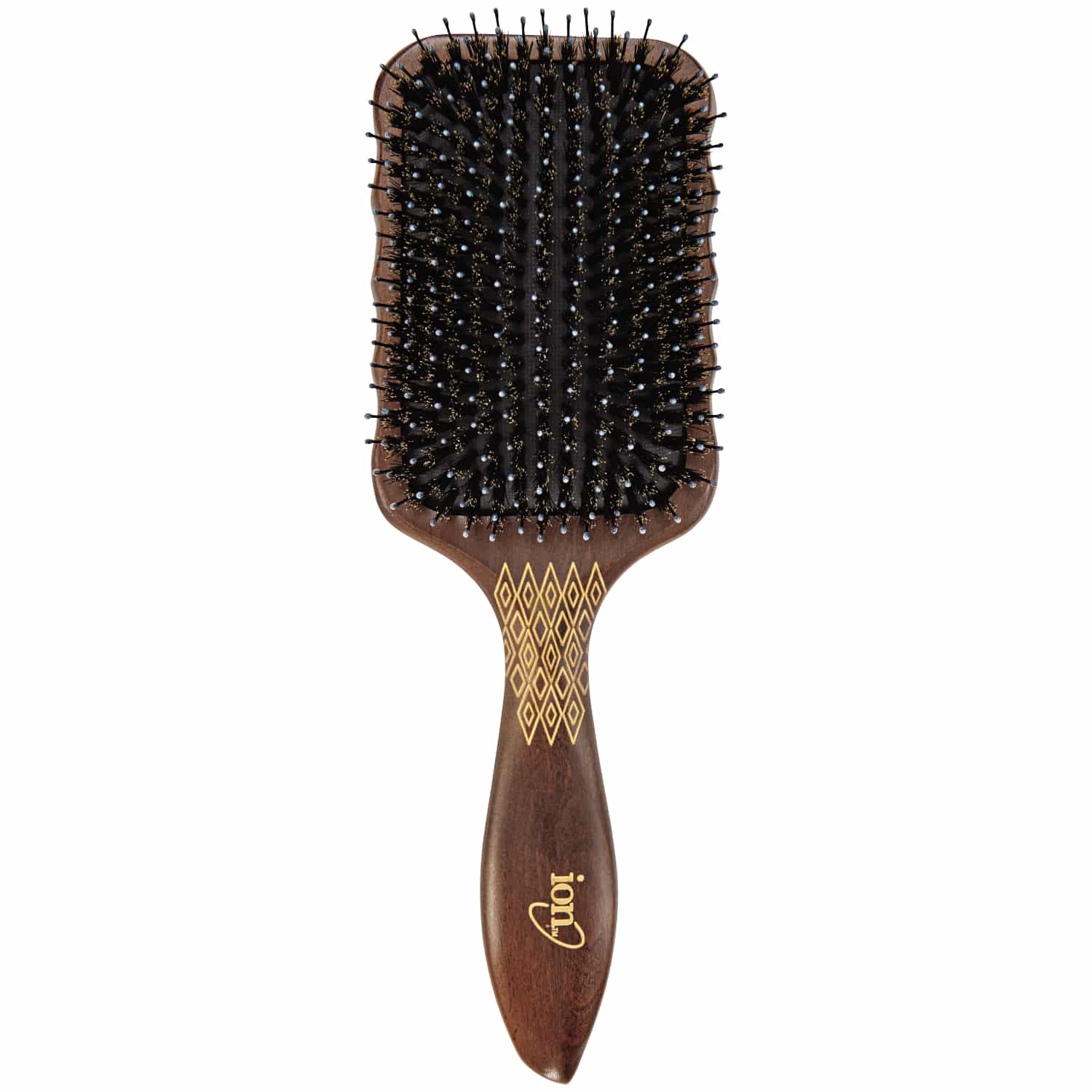 brosse Ion Brosse Plate en bois, nylon et poils de sanglier – Image 1