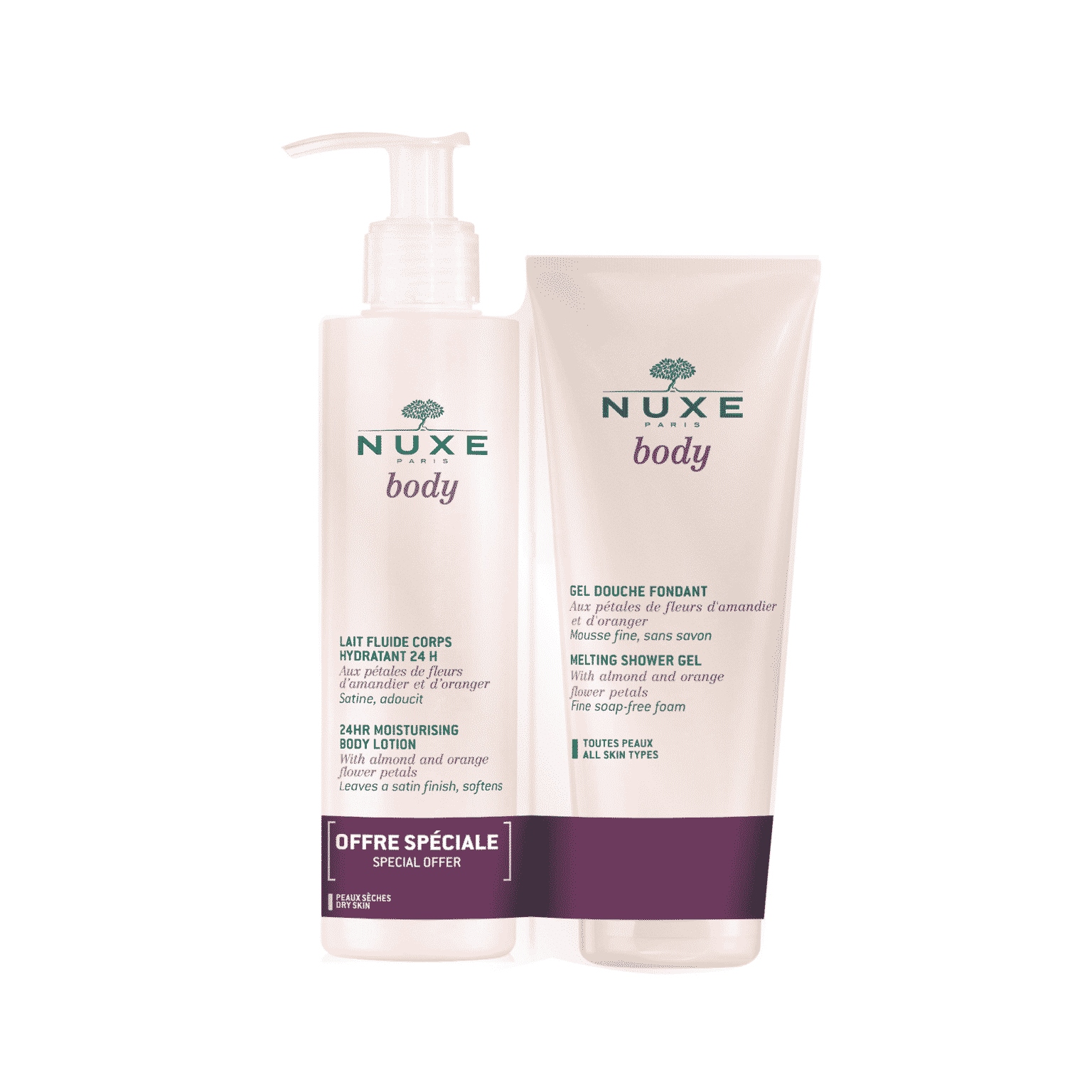 Nuxe Body Gel douche & Lait Fluide Corps Hydratant 24h – Image 1