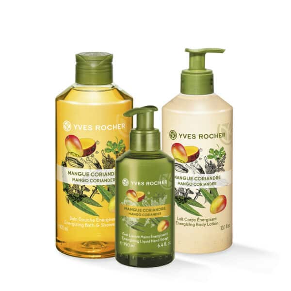 Yves Rocher Gamme Mangue & Coriandre - Bain Douche + Lait de corps + Gel main