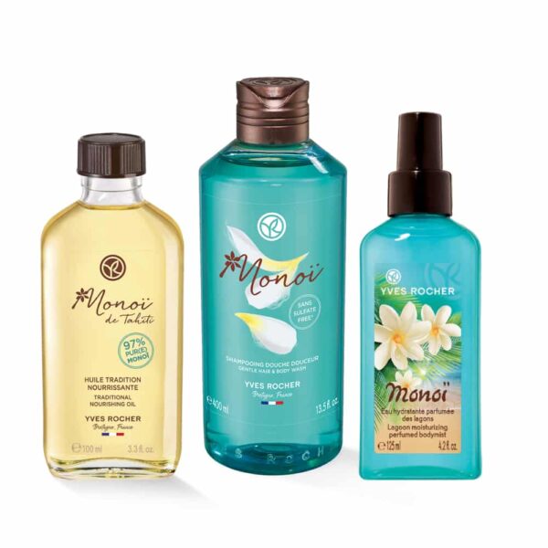 Yves Rocher Gamme Monoï - Gel Douche + Huile + Eau parfumée