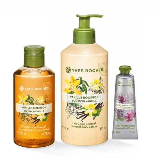 Yves Rocher Vanille Bourbon & Sauge - Bain Douche 200ml+ Lait de corps + crème main