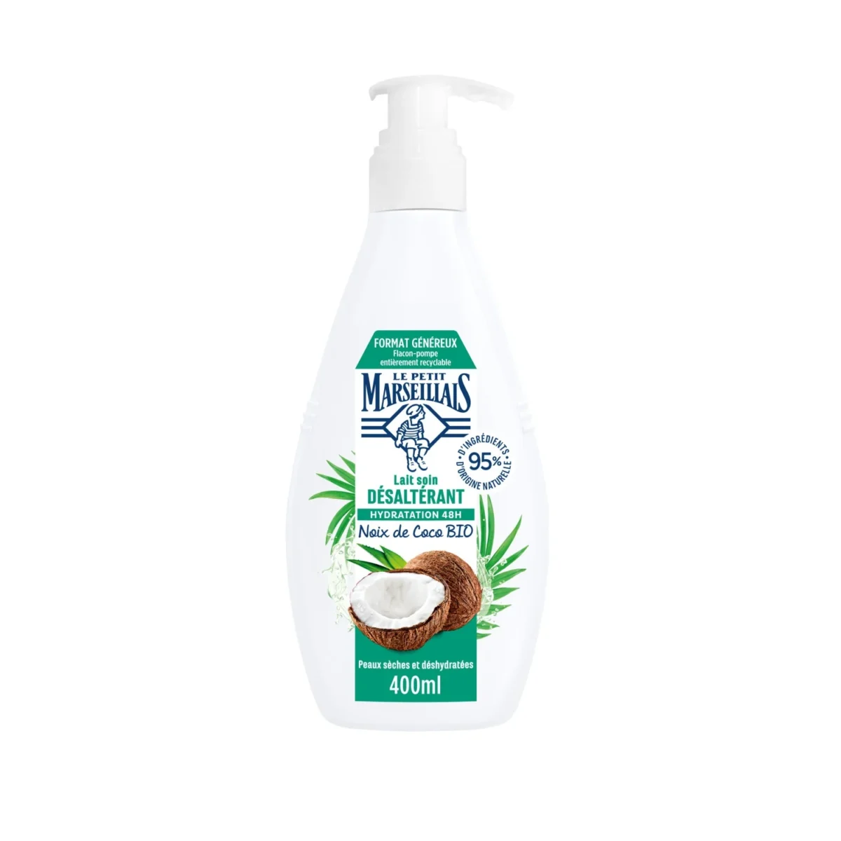 Le Petit Marseillais Lait Soin Désaltérant Noix de Coco Bio – Image 1