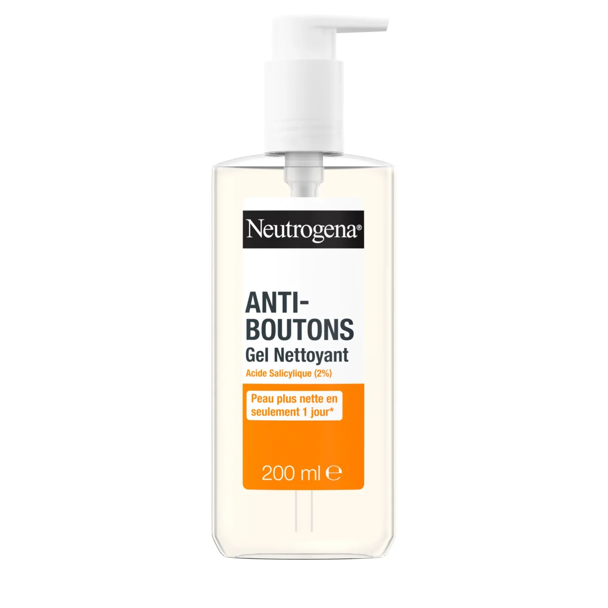 Neutrogena Anti-boutons : gel nettoyant à L’acide Salicylique 200 ml – Image 1