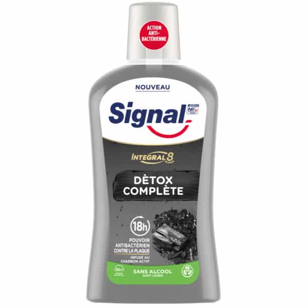 SIGNAL Integral 8 Bain de Bouche Détox Complète au Charbon Actif