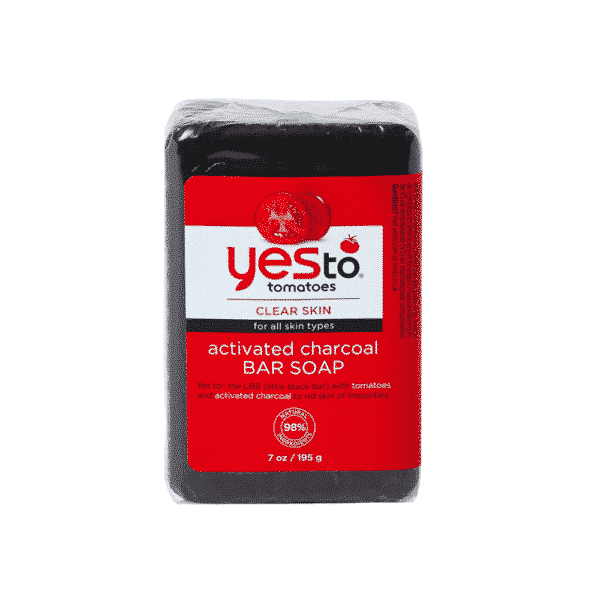 Yes To Tomatoes Activated Charcoal Bar Soap - Savon anti-boutons Visage et Corps