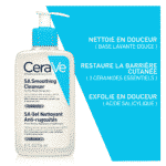 Cerave Gel Nettoyant Sa Anti-rugosités Pour les Peaux Sèches et Rugueuses – Image 3