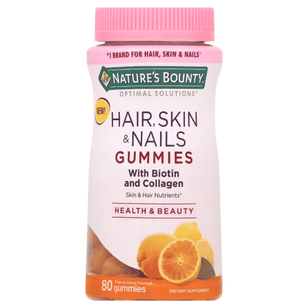 Nature's Bounty Tropical Citrus Bonbons Gélifiés Biotine & Collagène