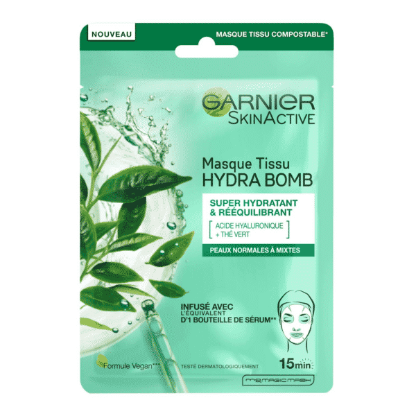 Garnier SkinActive Masque Tissu Thé Vert Hydratant & Rééquilibrant
