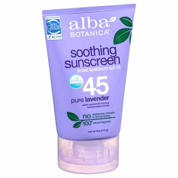 Alba Botanica Crème Solaire Apaisante Pure Lavande SPF45