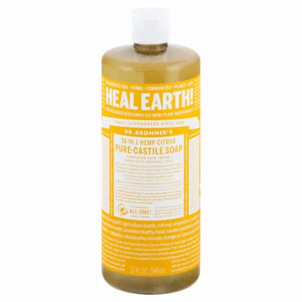 Dr. Bronner's Soap citrus- citron 18 en 1 - 946ml