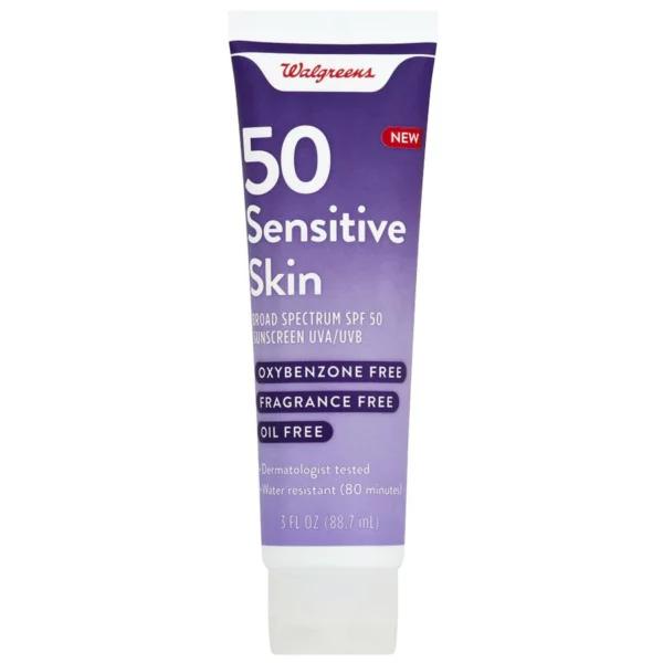 Walgreens Sensitive Sunscreen Lotion SPF 50 Crème solaire
